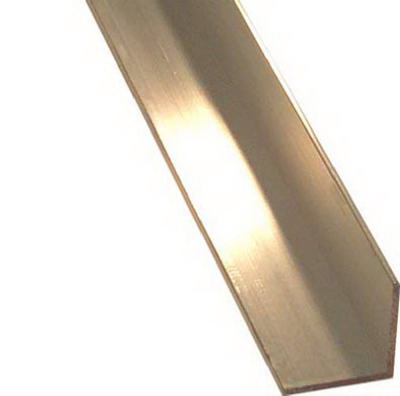 Ángulo de aluminio anodizado, 1/16 x 1 x 36 pulgadas.