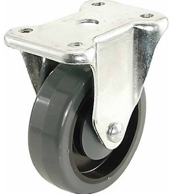 Poly Wheel, Rigid Plate Caster, 4-In.