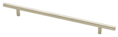 Tirador para gabinete, barra de extremo plano, acero inoxidable, 8-13/16 pulg.
