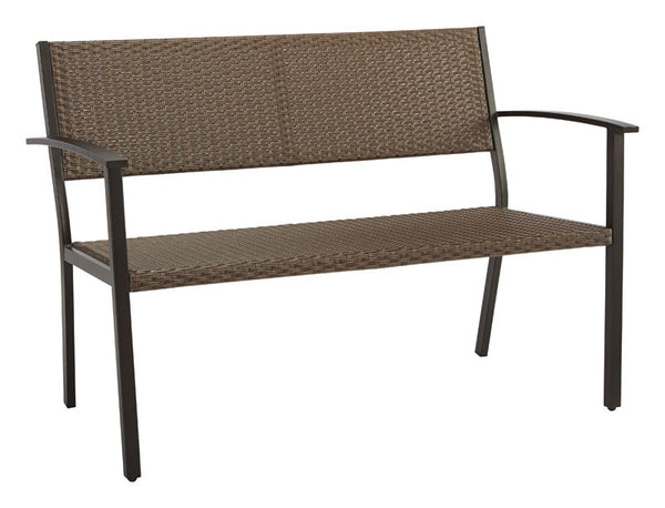 Living Accents 1 pc. Stockholm Patio Bench Resin Wicker