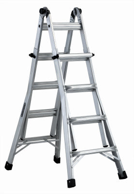 Escalera multiusos, aluminio, tipo IA, capacidad de carga de 300 lb, 17 pies.