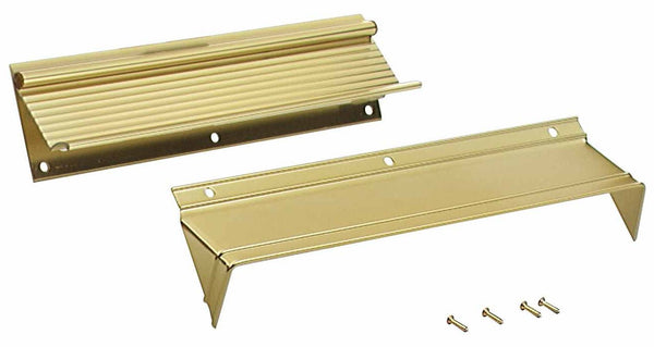 MD 28803 Buzón de aluminio de latón brillante de 13" con solapa y capota