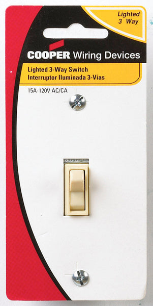 Cooper Wiring Illuminated Toggle Switch Ivory 1 pk