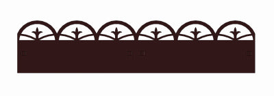 Border Edging, Finial Top, Black, 8 x 36-In.
