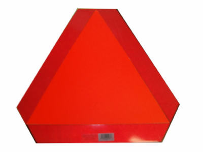 Emblema de "vehículo de movimiento lento", base de metal