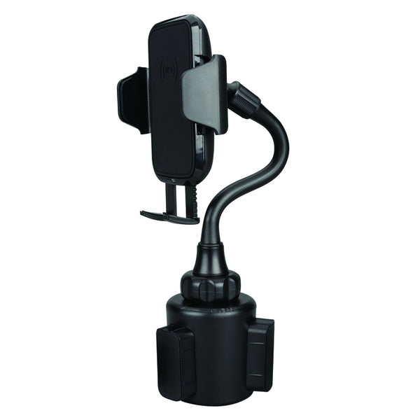 Cargador inalámbrico y soporte para teléfono Fabcordz Black Cup Holder para todos los dispositivos móviles