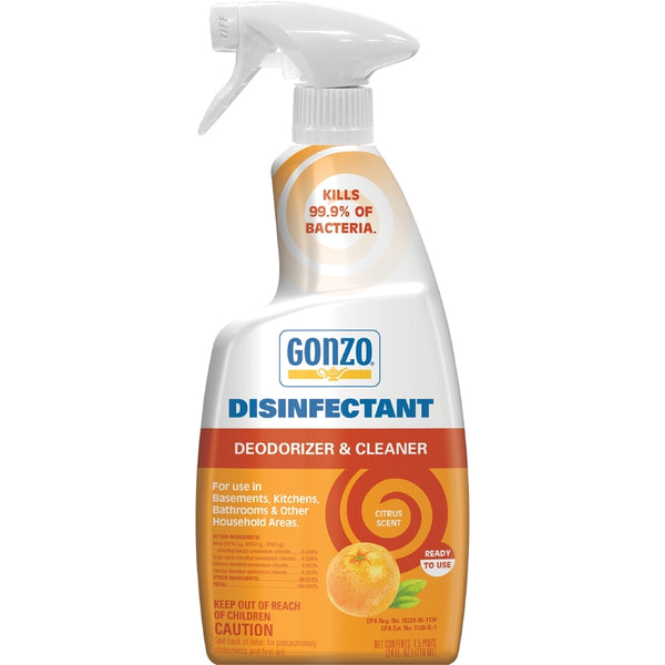 Desinfectante, desodorante y limpiador con aroma a cítricos Gonzo, 24 oz, 1 paquete (paquete de 6)