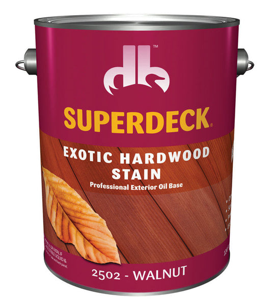 Superdeck Transparent Smooth Walnut Oil Hardwood Stain 1 gal. (Pack of 4)