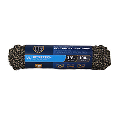 Cuerda de camuflaje, 3/8 pulg. x 100 pies.