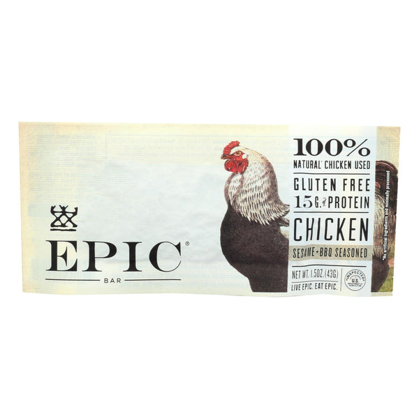 Epic - Bar - Chicken - Sesame - BBQ Seasoned - Case of 12 - 1.5 oz (Pack of 12)
