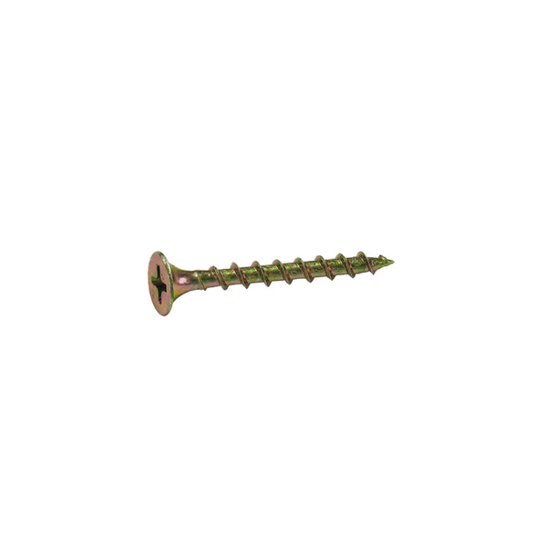 Grip-Rite No. 6 x 1-1/4 in. L Phillips Yellow Zinc Wood Screws 25 lb.