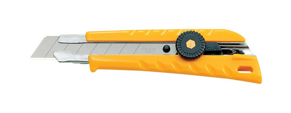 OLFA 8.75 in. Ratchet-Lock Utility Knife Yellow 1 pc (Pack of 6)