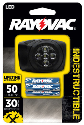 Linterna frontal LED, indestructible, funciona con pilas