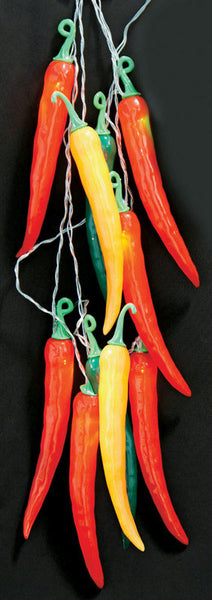 Summer Nights Incandescent Multicolored Chili Pepper Light Set Clear 8 ft. 10 lights