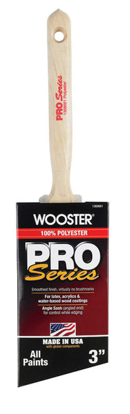 Wooster Pro Series 3 in. W Angle Paint Brush
