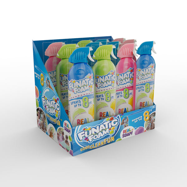 Licencia para jugar Funactic Foam Spray Foam Surtido 1 pieza (paquete de 12)