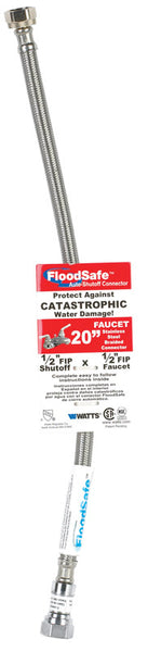 BK Products ProLine 1/2 in. FIP T X 1/2 in. D FIP 20 in. Stainless Steel Faucet Supply Line