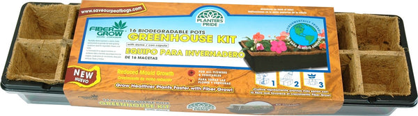 Kit de invernadero con maceta de cultivo de fibra de 16 pulgadas Planters Pride 3449