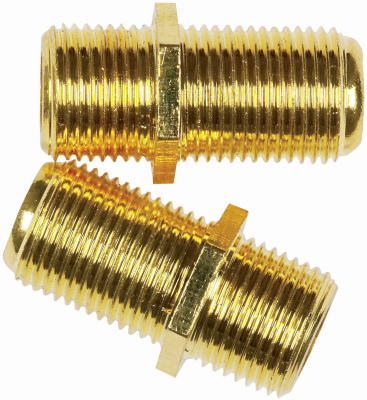 Acoplador de cable coaxial de alimentación continua, paquete de 2 (paquete de 6)