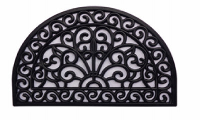 Felpudo de goma para puerta de hierro, de media caña
