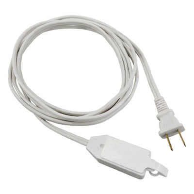 Cable de extensión, toma cúbica polarizada 16/2 SPT-2, blanco, 15 pies.