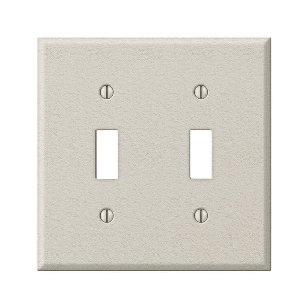 Amerelle Contractor Metallic 2 gang Stamped Steel Toggle Wall Plate 1 pk