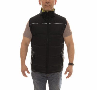 Reversible Insulated Vest, Fluorescent Yellow/Green/Black, XXXL