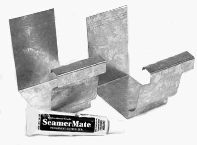 Sellador de canalones con Seamermate, acero galvanizado con acabado laminado, paquete de 2.