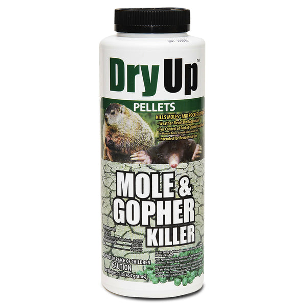 Pellets de control de plagas Dry Up para topos, 1 lb, 1 paquete