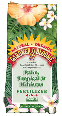 Fertilizante para palmeras y zonas tropicales, fórmula 4-6-4, 4 libras.