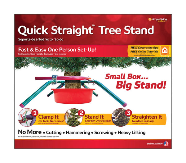 Simple Living Quick Straight Steel Christmas Tree Stand 10 Maximum Tree Height (Pack of 4)