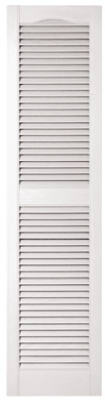 Contraventanas blancas con lamas de 15 x 60 pulgadas, par