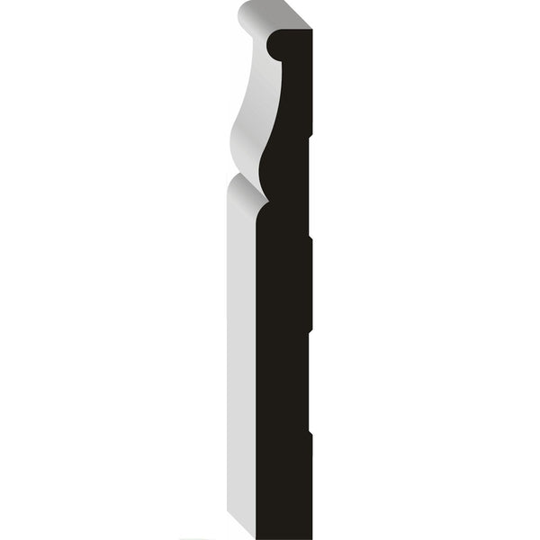 Alexandria Moulding 4-1/4 in. H x 96 in. L Primed White MDF Victorian Molding (Pack of 4)