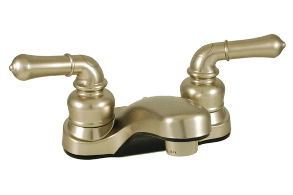 Lavatory Faucet 4" Plastic Lavatory W/ Tpt Hdls Nickel