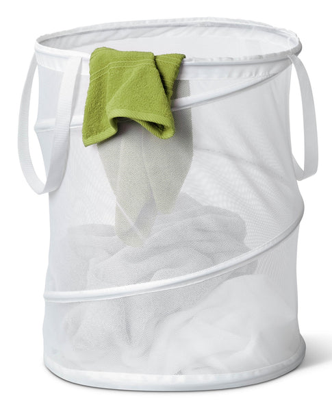 Honey Can Do HMP-01262 14 X 19 Breathable White Mesh Pop Up Hamper