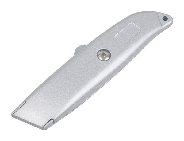 Navaja multiusos retráctil con empuñadura de acero de 6 pulgadas, color plateado, paquete de 1