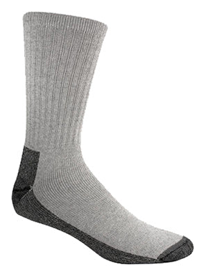 Work Socks, Grey, Men's Medium, 3-Pk