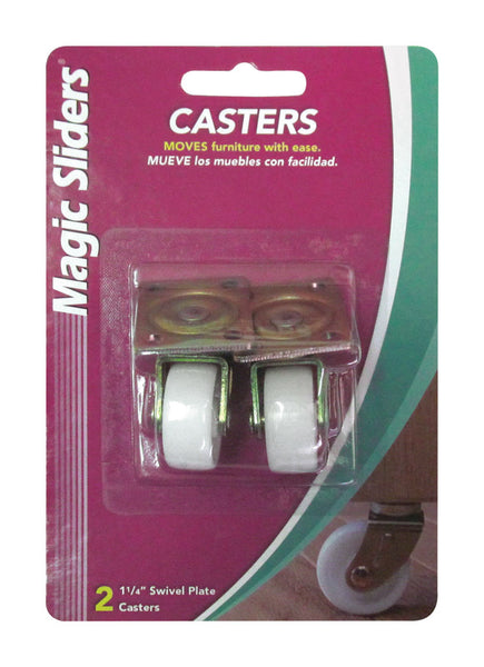 CASTERS SWVL 1.25" 2PK