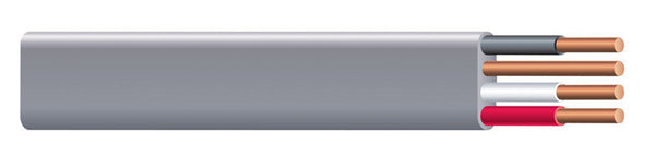 Southwire Underground Feeder Wire 14 Ga, 3 Conductor 15 Amp 600 V 90 Deg C 50 ' Gray