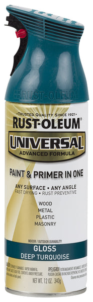 Rustoleum 284960 12 Oz Deep Turquoise Universal® Gloss Spray Paint (Pack of 6)