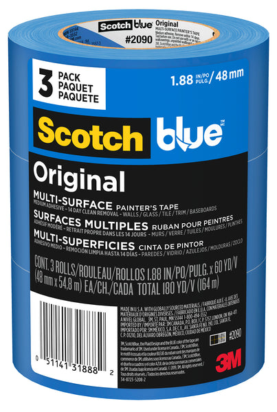 Scotch 2090-48ep3 1.88 X 60 Yards Scotchblue Original Multi-Surface Painter'S Tape 3 Count