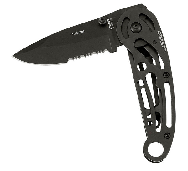 Coast LX240 Black Stainless Steel 6.87 in. Knife
