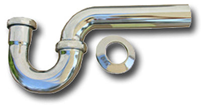 Lavatory Drain P-Trap, Chrome Plated Brass, 1.25-In. O.D.