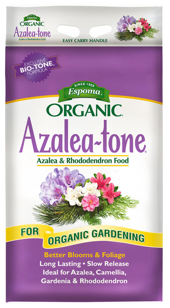 Alimento orgánico para azaleas y rododendros Espoma At18 de 18 lb en tono azalea
