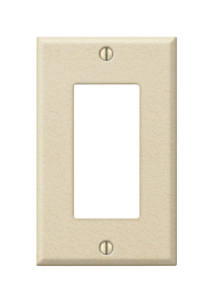 Amerelle Contractor Ivory 1 gang Stamped Steel Rocker/Toggle Wall Plate 1 pk