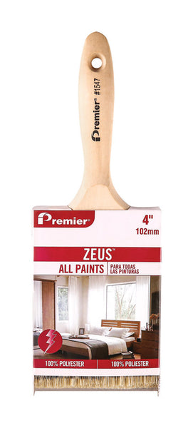 Pincel plano rígido Premier Zeus de 4 pulgadas de ancho (paquete de 6).
