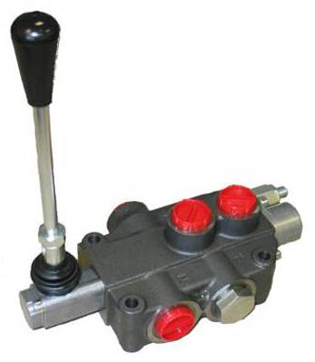 Válvula de control direccional hidráulica, 3 vías, 2 carretes, 21 GPM