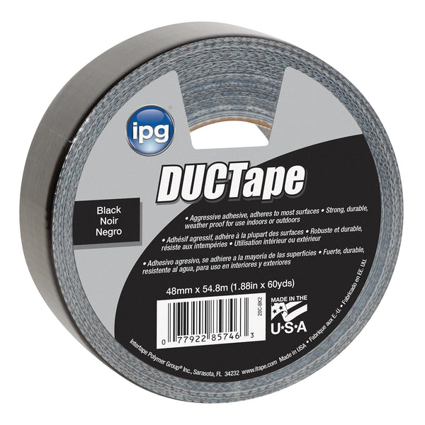 Cinta adhesiva para el lugar de trabajo IPG negra de 1,88 x 60 yardas Intertape Polymer Group 91407