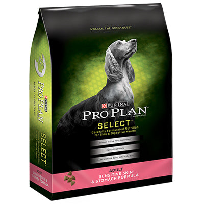 Alimento para perros, piel y estómago secos y sensibles, 33 libras.
