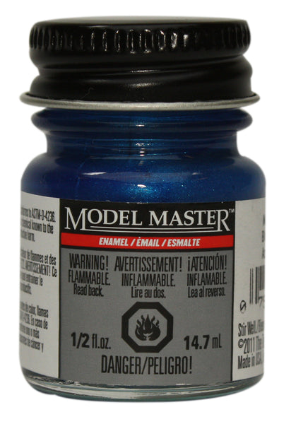 Pintura esmaltada para autos Model Master de brillo azul metálico Testor'S 2768 de 1/2 oz (paquete de 12)
